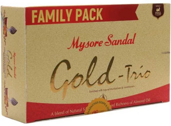 MYSORE SANDAL Gold trio  (3 x 125 g = 375 Gram) - Image 3