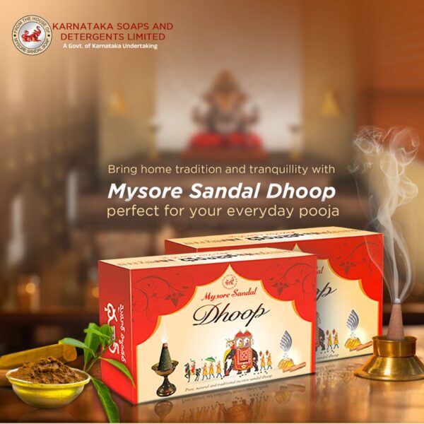 Mysore Sandal Dhoop - Cones, 20 pcs * Pack of 12 Carton